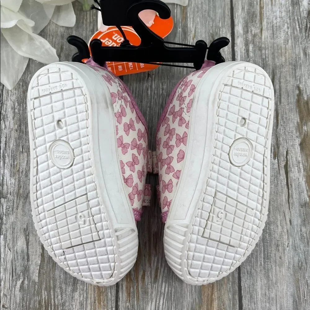 Baby Girls Two Strap Bump Toe Sneakers Shoes Size 5